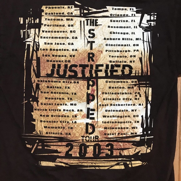 ‘03 Justin Timberlake JUSTIFIED Tour T-shirt - Picture 4 of 4